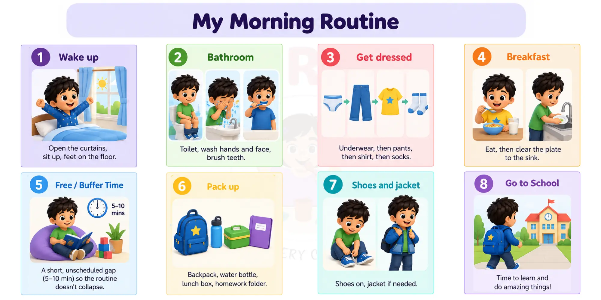 Morning Routine Chart for Kids